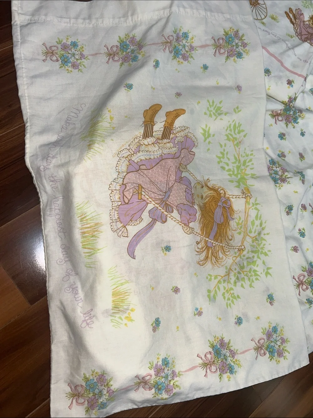 Vintage Holly Hobbie twin size sheet set